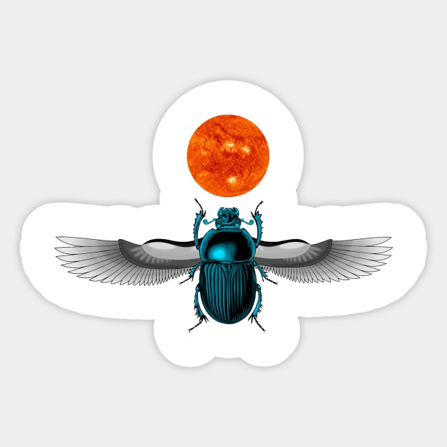 Egyptian Scarab Sticker by icarusismartdesigns